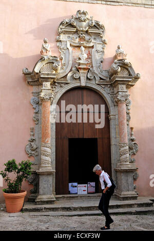 I diciassette secolo la chiesa di San Martino in Erice, in Sicilia. Foto Stock