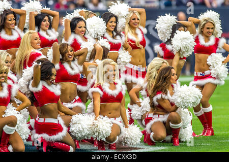 Houston, Texas, Stati Uniti d'America. Xxi Dec, 2014. Houston Texas cheerleaders durante la NFL stagione regolare partita di calcio tra la Baltimore Ravens e Houston Texans al NRG Stadium di Houston, TX. Credito: csm/Alamy Live News Foto Stock