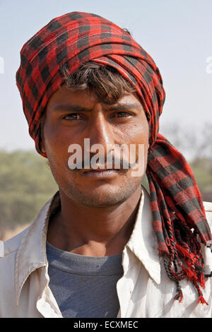 Giovane di Rajasthan, India Foto Stock