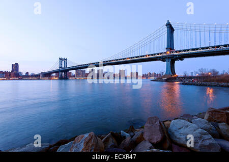 Manhattan Bridge East River Foto Stock