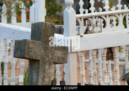 Cimitero della missione, la Missione di San Antonio de Pala, Pala Indian Reservation, California Foto Stock