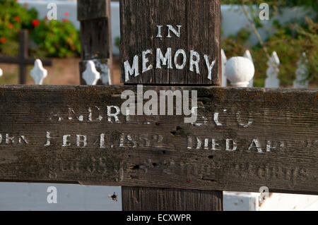 Cimitero della missione, la Missione di San Antonio de Pala, Pala Indian Reservation, California Foto Stock