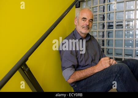 Ritratto del matematico e rischio guru, Professor Sir David Spiegelhalter presso il Centro per le scienze matematiche, UniCambridge Foto Stock