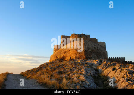 Caballeros de San Juan de Jerusalén castello del XII secolo, Consuegra, provincia di Toledo, itinerario di Don Chisciotte Foto Stock