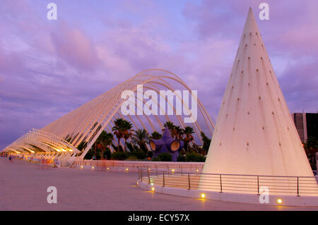 L'Umbracle, Città delle Arti e delle Scienze, da S. Calatrava, Comunidad Valenciana, Valencia, Spagna, Europa Foto Stock
