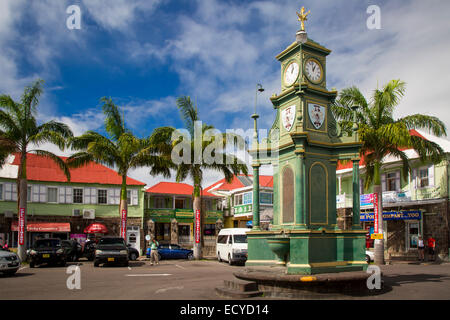 Circus rotatoria in Basseterre, isola di St Kitts, West Indies Foto Stock
