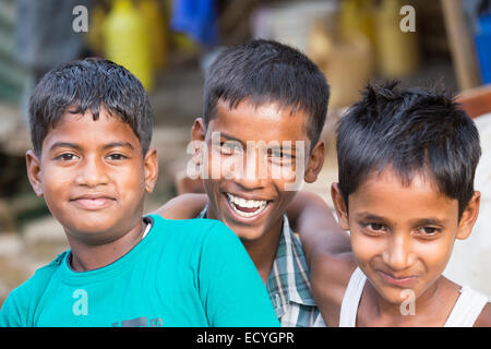 Ragazzi indiani a Delhi, India Foto Stock