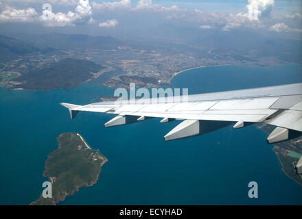 Vista aerea del Mare della Cina del sud nei pressi di Nha Trang, Vietnam. Foto Stock