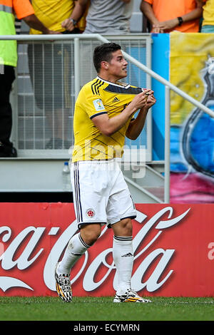 2014 della Coppa del Mondo FIFA - Gruppo C match, Costa d'Avorio v Colombia, tenutasi a Estádio Nacional de Brasilia con: James Rodríguez dove: Brasilia, Brasile quando: 19 Jun 2014 Foto Stock