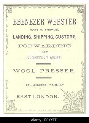 Un'illustrazione pubblicitaria del 1893 di *EL* che mette in evidenza prodotti o servizi del tempo. Questa pubblicità vintage fornisce informazioni sul marketing e il commercio della fine del XIX secolo. Foto Stock