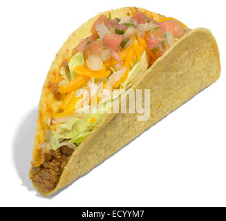 Taco Bell taco croccante con salsa Foto Stock