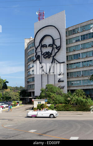 Cuba, La Habana, Plaza de la Revolucion. Foto Stock