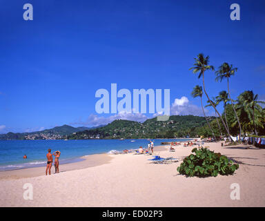 Tropical Beach, Grand Anse Bay, Saint George parrocchia, Grenada, Piccole Antille, dei Caraibi Foto Stock