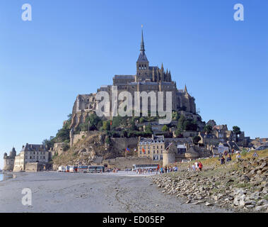 Le Mont Saint Michel (Saint Michael Mount), Manche, regione della Bassa Normandia, Francia Foto Stock