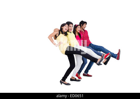 Indian college amici male Foto Stock