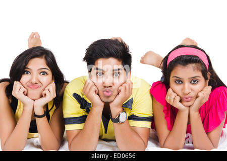 Indian college amici divertimento Foto Stock