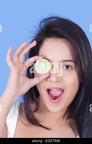 1 indian bella signora Meyer-limone Foto Stock