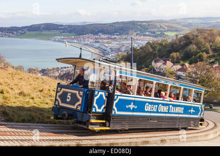 Il Galles, Llandudno, Great Orme Tram Foto Stock