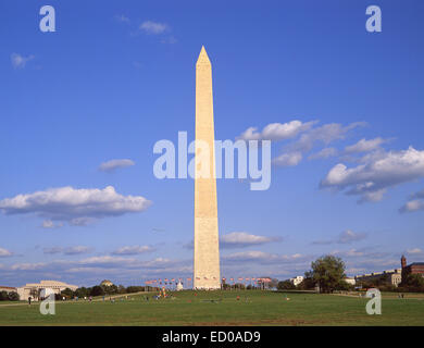 Il Washington Monument, il National Mall di Washington DC, Stati Uniti d'America Foto Stock