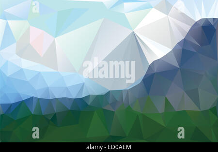 Paesaggio in uno stile minimalista. Foto Stock