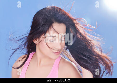 Indian Bellezza Donna glamour Foto Stock