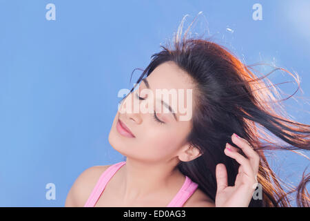 Indian Bellezza Donna glamour Foto Stock