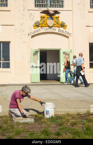 Isola di Alcatraz national park in San Francisco CA Foto Stock