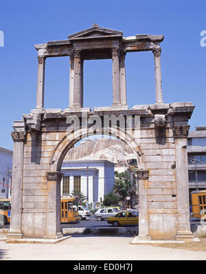 L'Arco di Adriano, Plaka, Atene, il centro di Atene, Attica, Grecia Foto Stock