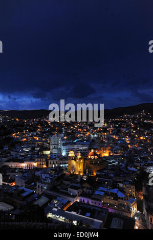 Guanajuato, vista dal monumento al Pipila, Messico. Foto Stock