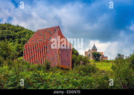 La chiesa di San Valery, Varengeville dall'arte instillazione di sostituire la maison du doganiere de Varengeville Claude Monet Foto Stock