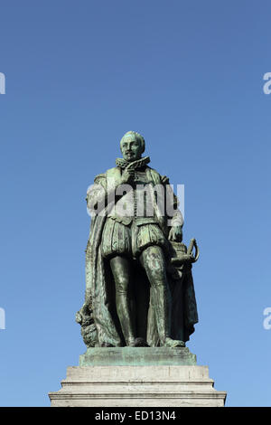 Statua in onore di Guglielmo I il principe di Orange (1533 - 1584) a l'Aia (Den Haag), Paesi Bassi. Foto Stock