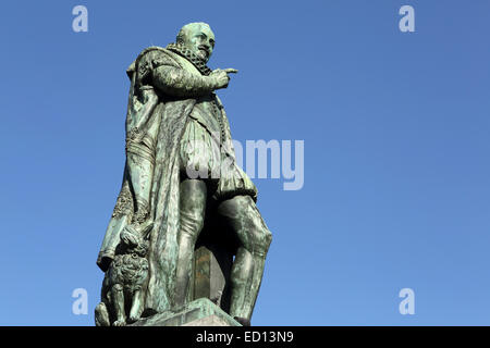 Statua in onore di Guglielmo I il principe di Orange (1533 - 1584) a l'Aia (Den Haag), Paesi Bassi. Foto Stock