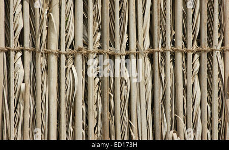 Il vecchio recinto in vimini, sfondo Foto Stock
