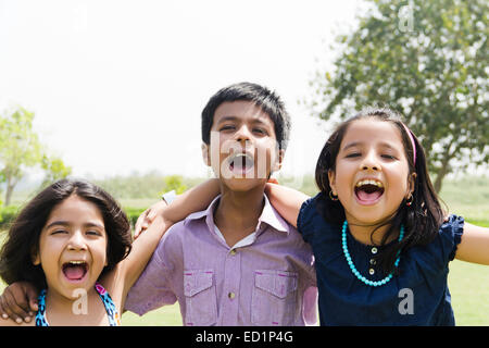 Bambini indiani fun park Foto Stock