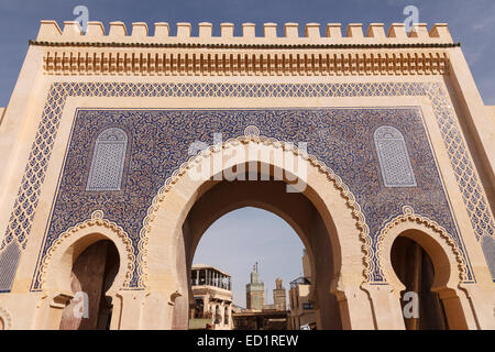 Bab Bou Jloud porta. Medina. Fez. Il Marocco. Il Nord Africa. Africa Foto Stock