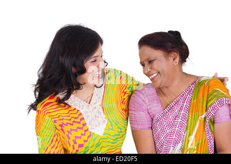 2 indian madre e figlia godere Foto Stock