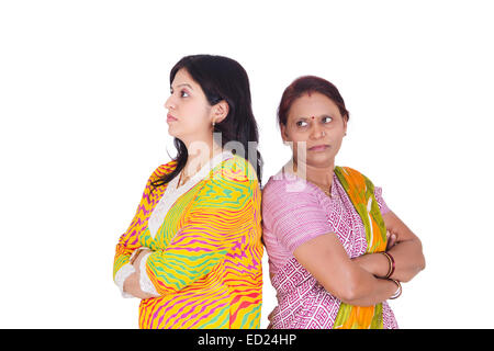 2 indian madre e figlia godere Foto Stock