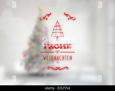 Immagine composita di frohe weihnachten banner Foto Stock
