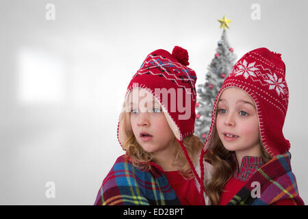 Immagine composita della cute ragazze sotto coperta Foto Stock