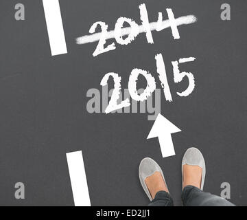 Immagine composita di casualmente vestito womans piedi Foto Stock