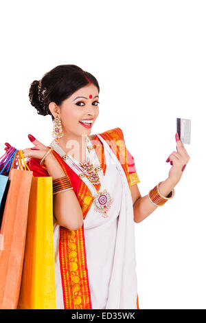 1 sud indiane casalinga lady diwali carta di credito shopping Foto Stock