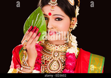 1 Bengali sposa lady Wedding Foto Stock