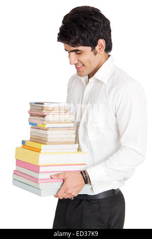 1 Indian business man libri di studio Foto Stock