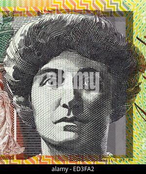 Dame Nellie Melba (1861-1931) su 100 dollari 1996 banconota dall Australia. Australian soprano lirico. Foto Stock