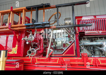 Il Metropolis Illinois, casa di Superman, antichi fire carrello F D n. 2 nella casa di fuoco Foto Stock