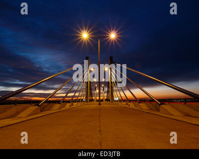 Ponte di patria, Zagabria, Croazia, durante il sunrise Foto Stock