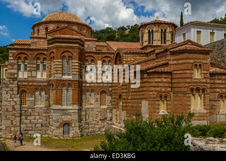 Parte di Hosios Loukas, uno storico monastero murato in Grecia, che è sulla lista del Patrimonio Mondiale UNESCO siti. Foto Stock