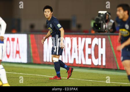 Marrakech, Marocco. Xx Dec, 2014. Takuya Iwata (Auckland) Calcio/Calcetto : Club FIFA World Cup Marocco 2014 per il terzo posto match tra Cruz Azul FC 1-1 Auckland City FC presso il Grand Stade de Marrakech in Marrakech, Marocco . © Mutsu Kawamori/AFLO/Alamy Live News Foto Stock