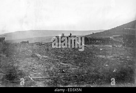 Campo di Battaglia di Isandlwana poco dopo la famosa battaglia Foto Stock