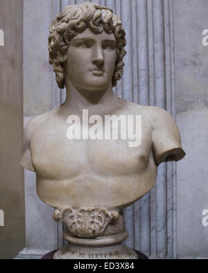 Antinoo (111-130). Bithynian gioventù greca e uno dei preferiti dell'Imperatore Adriano. Trovato nella Villa Adriana. Ritratto. 2° C. Foto Stock
